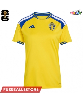 Günstige Schweden Heimtrikot Damen WM 2026 Kurzarm